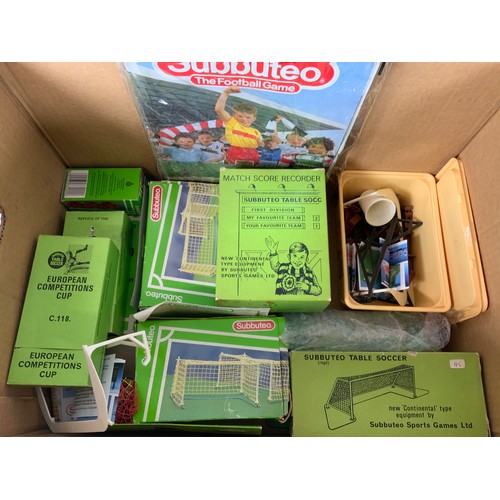 71 - SUBBUTEO, VARIOUS ACCESSORIES, GOALS, WORLD CUP GOAL, FA CUP, MATCH SCORE RECORDER, ‘PITCHES’ ETC. N... 