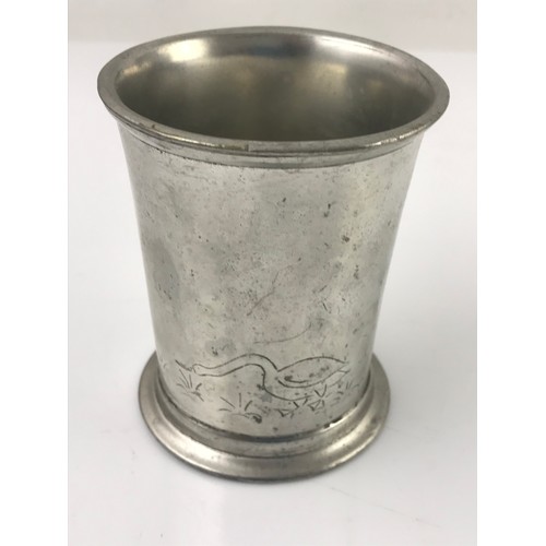 296 - 4 PEWTER TANKARDS WITH A ROYAL SELANGOR BOXED MINATURE VESSELS