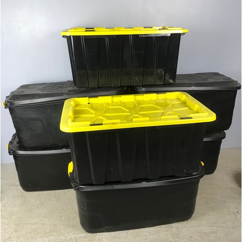 516 - 7 LARGE STORAGE BOXES, LARGEST APPROX. 94 X 54 cm