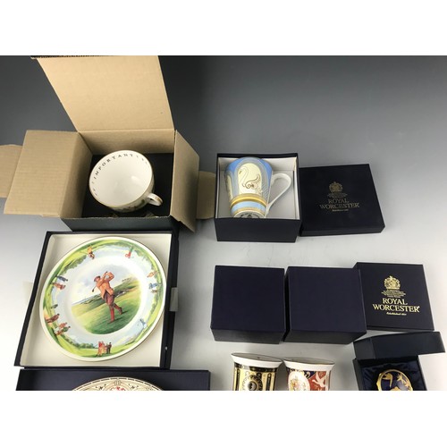 156 - BOXED ROYAL WORCESTER INC  HOMEWARD BOUND CANDLE SNUFFER, VIP CUP & SAUCER ETC