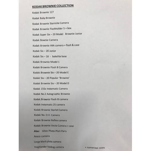 348 - KODAK BROWNIE COLLECTION,  3 TRAYS CONTAINING A LARGE QTY. OF CAMERAS AND ACCESSORIES (SEE IMAGE WIT... 