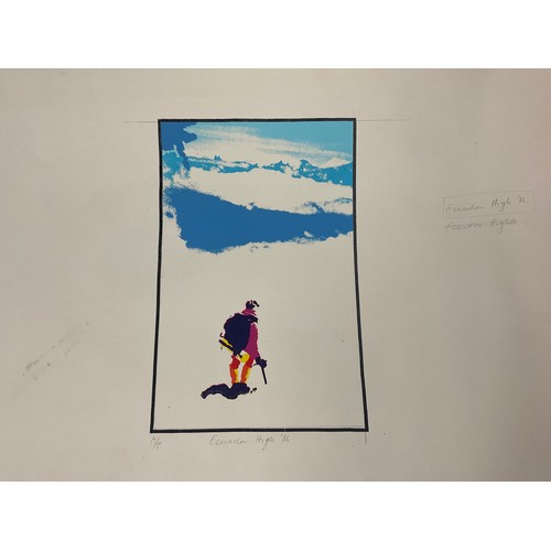 62 - LARGE QTY. FINISHED AND UNFINISHED PRINTS, BELIEVED TO BE THE WORK OF ART STUDENTS AND PROBABLY DATI... 