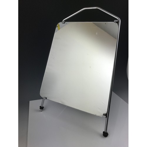 88 - VINTAGE SHOE MIRROR IN CHROME FRAME 62cm TALL