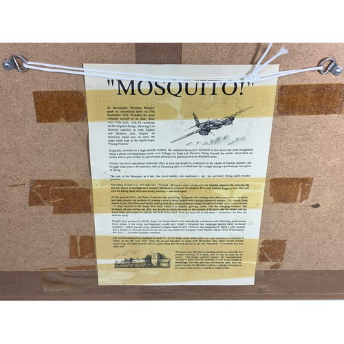 59 - FRAMED PRINT OF MOSQUITO BY BILL PERRING, 246/850, SIGNED BY ARTIST