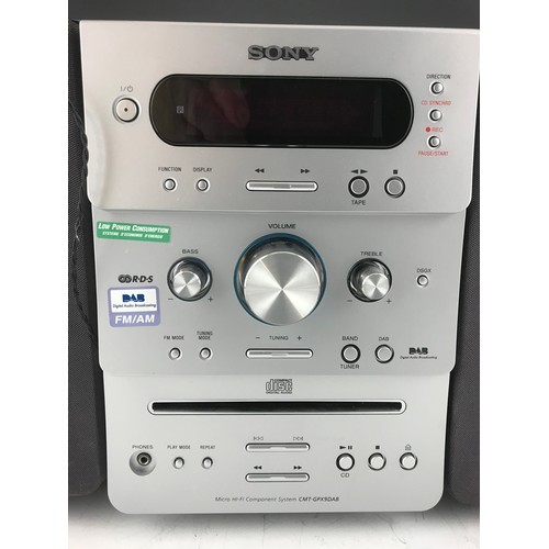 400 - SONY CMT-GPX9 DAB MICRO COMPONENT HI FI SYSTEM AND PR. SPEAKERS