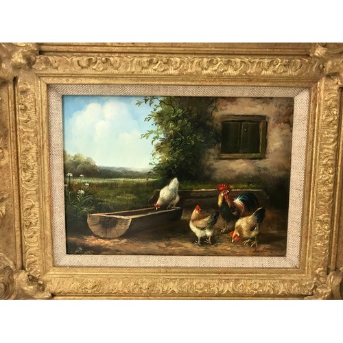 23 - PAIR OF OILS ON BOARD DEPICTING FARMYARD SCENE SIGNED SIMPSON WITH ORIGINAL CERTIFICATE OF AUTHENTIC... 