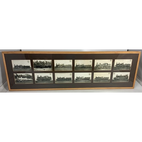 258 - RAILWAY INETERST, 6 FRAMED SETS OF 12 LNWR RAILWAY COMPANY POSTCARDS, AN INTERESTING COLLECTION OF L... 