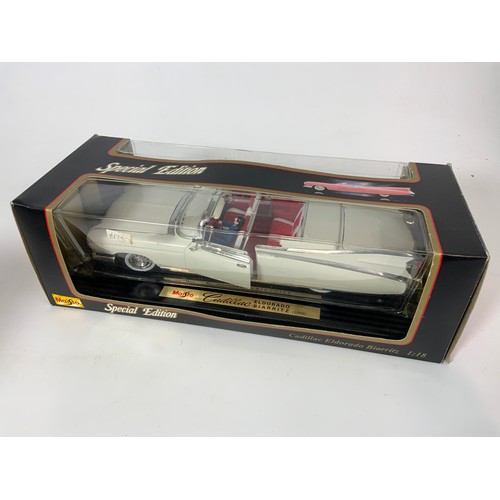 179 - MAISTO, SPECIAL EDITION BOXED CADILLAC ELDORADO BIARRITZ 1:18 SCALE, & A UT MODELS BOXED EXPERIMENTA... 