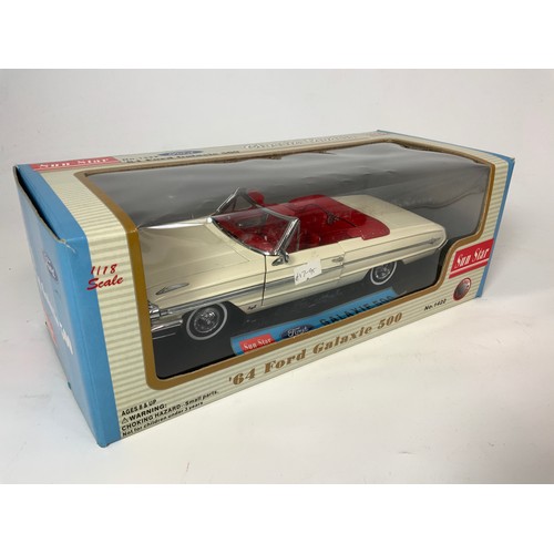 183 - 2 BOXED SUNSTAR, 1:18 SCALE MODELS, 1971 MUSTANG MACH 1 & ‘64 FORD GALAXIE 500, NO 1422