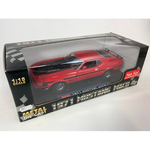 183 - 2 BOXED SUNSTAR, 1:18 SCALE MODELS, 1971 MUSTANG MACH 1 & ‘64 FORD GALAXIE 500, NO 1422