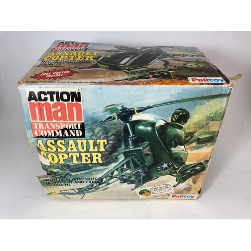 85 - COLLECTION ON ACTION MAN CHARACTERS & ACCESSORIES, PLUS PART BOXED ASSULT COPTER