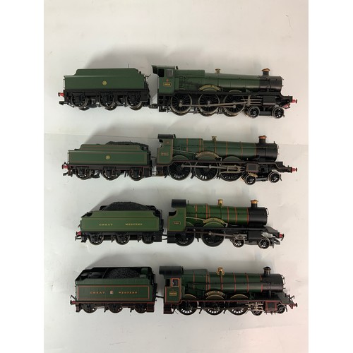 390 - MODEL RAILWAY LOCOMOTIVES, 4 U/B EX LAYOUT GWR LOCOMOTIVES, HARDWICK GRANGE, SAINT, COUNTY OF BEDFOR... 