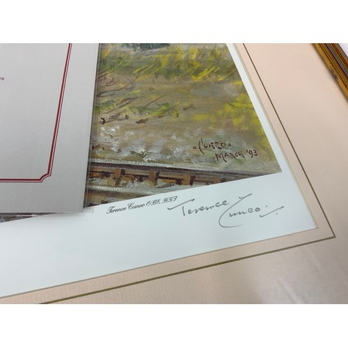 205 - FRAMED RAILWAY PRINT, TERENCE CUNEO NO 2 / 850 OF 46245 CITY OF LONDON,