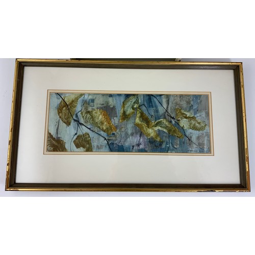 45 - F DONALD BLAKE (1908-1977) PAIR OF WATERCOLOURS DEPICTING LEAVES/FOLIAGE APPROX 65X36 CM