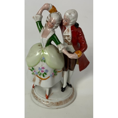 186 - PORCELAIN FLOWERS INC ROYAL DOULTON, COALPORT AND CONTINENTIAL FIGURINE ( 6 ITEMS IN TOTAL)