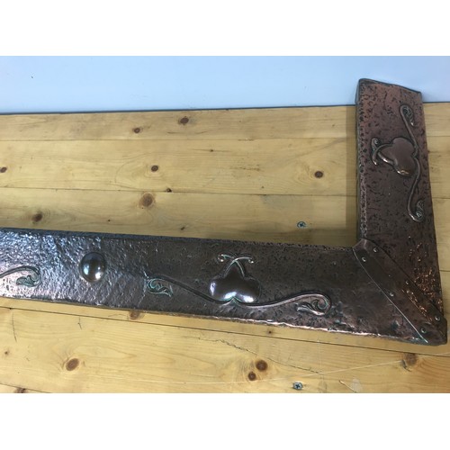 291 - ARTS AND CRAFTS COPPER FENDER 143cm LONG