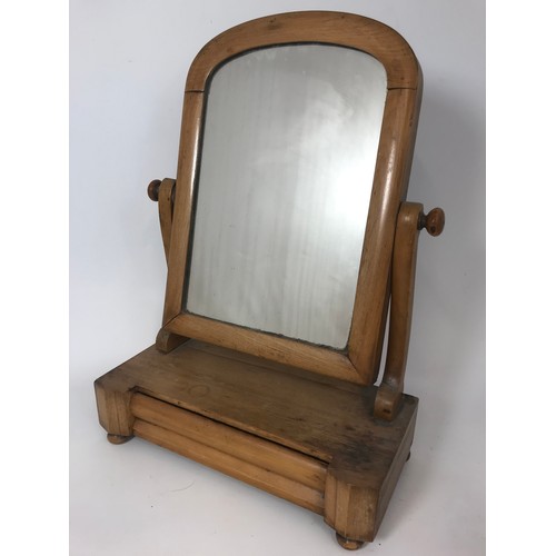 89 - PINE MIRROR ON STAND