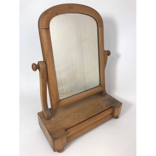 89 - PINE MIRROR ON STAND