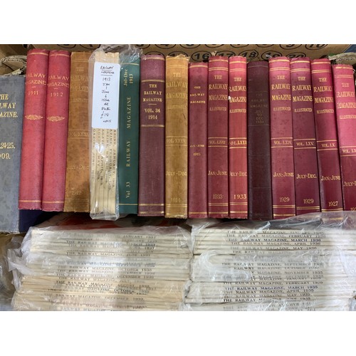 245 - RAILWAY BOOKS -  THE RAILWAY MAGAZINE, BOUND VOLUMES, 24-25, C.1090. 1911, 1912, 1913, 1914, 1915, 1... 