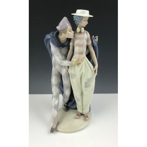 69 - RARE LARGE LLADRO CARNIVAL COMPANIONS 6195 FIGURINE BOXED 32cm TALL