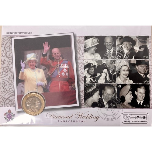 448 - LARGE QTY. WESTMINSTER DIAMOND WEDDING COMMEMORATIVES AND OTHER COINS INC. UK PRE DECIMAL SILVER