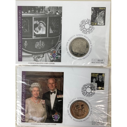 448 - LARGE QTY. WESTMINSTER DIAMOND WEDDING COMMEMORATIVES AND OTHER COINS INC. UK PRE DECIMAL SILVER