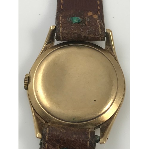 505 - GENTS VINTAGE GOLD OMEGA WRIST WATCH AF