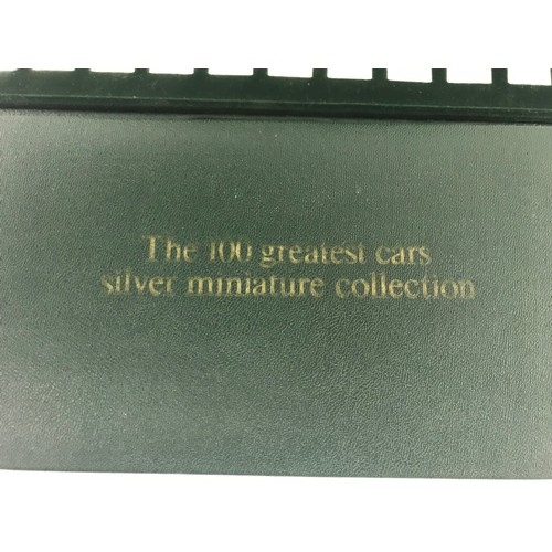 437 - JOHN PINCHES LIMITED, THE 100 GREATEST CARS SILVER MINIATURE COLLECTION, 100 PIECES