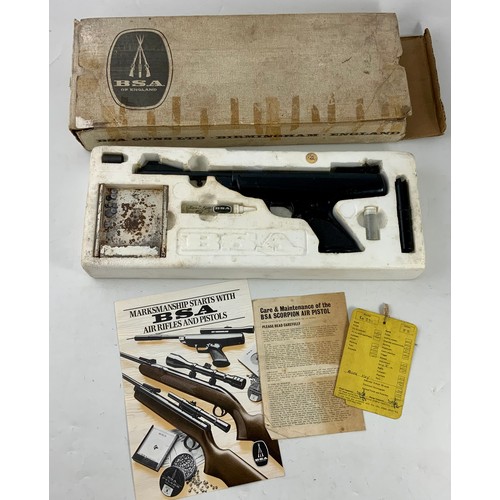 145 - BSA SCORPION AIR PISTOL IN ORIGINAL BOX, note, purchaser must be over 18 years old and the item must... 