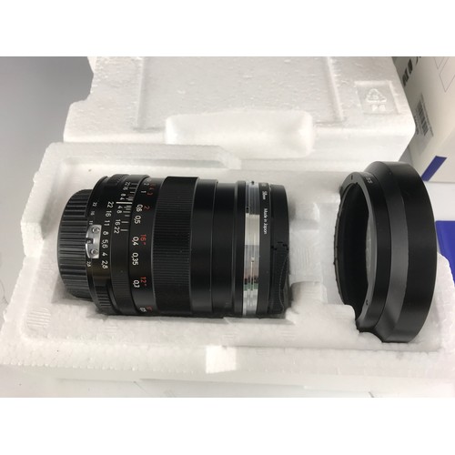 248 - CARL ZEISS (NIKON FIT)  T* WIDE ANGLE LENS.  F=25mm.  1:2.8ZF.  HOYA UV(0) 58mm FILTER.  BACK CAP AN... 