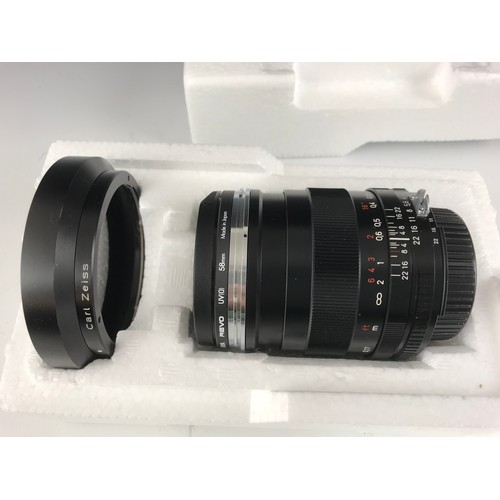 248 - CARL ZEISS (NIKON FIT)  T* WIDE ANGLE LENS.  F=25mm.  1:2.8ZF.  HOYA UV(0) 58mm FILTER.  BACK CAP AN... 