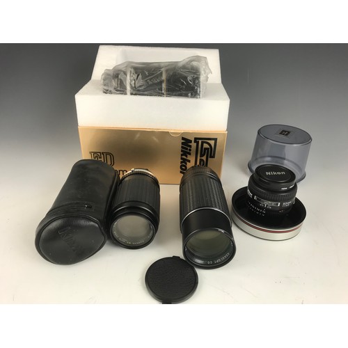 263 - CAMERA AND MISC. LENSES, PENTAX ME SUPER WITH PENTAX f=50 mm 1:7 LENS, PENTAX f=200 1:4 TELEPHOTO LE... 