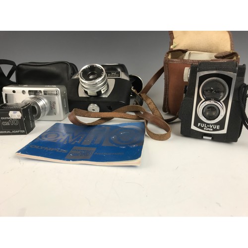 264 - MISC. CAMERAS ETC. INC. OLYMPUS OM10 CAMERA WITH ZUIKO (OLYMPUS) f=50 mm 1:1.8 LENS, CANON SURESHOT ... 