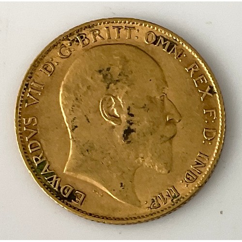 618 - EDWARD VII HALF SOVEREIGN, 1910