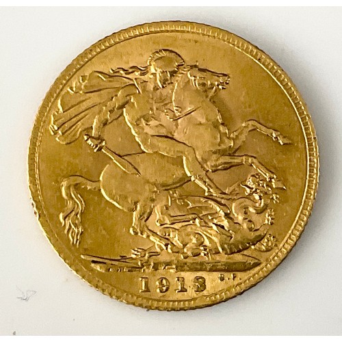 621 - GEORGE V GOLD SOVEREIGN, 1913