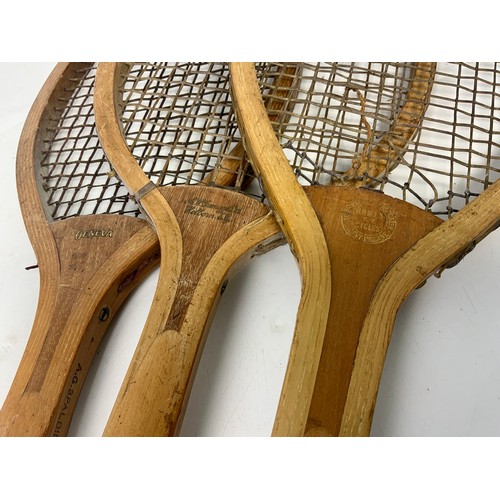 314 - 3 VINTAGE TENNIS RACKETS