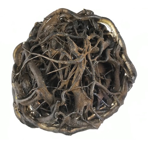 106 - UNUSUAL LARGE GLASS ‘NEST’ SCULPTURE BY NIKKI WILLIAMS, APPROX. 26CM TALL, ORIGINAL 2012 GALLERY REC... 