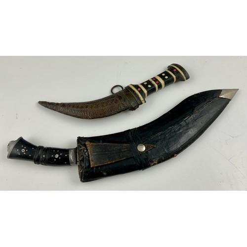 141 - TURKISH DAGGER/ JAMBIYA AND A KUKRI