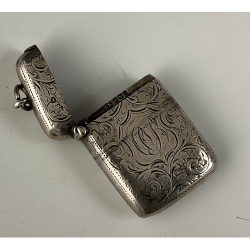 411 - SILVER VESTA CASE APPROX 5CM