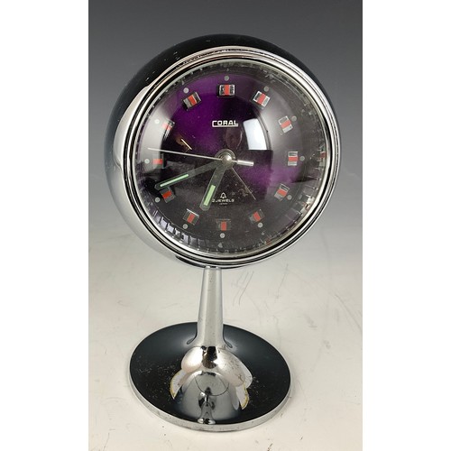 476 - CORAL 1960S MODERNIST GLOBE CLOCK TOGETHER WITH VARIOUS MISC. LADIES WRIST WATCHES (11)