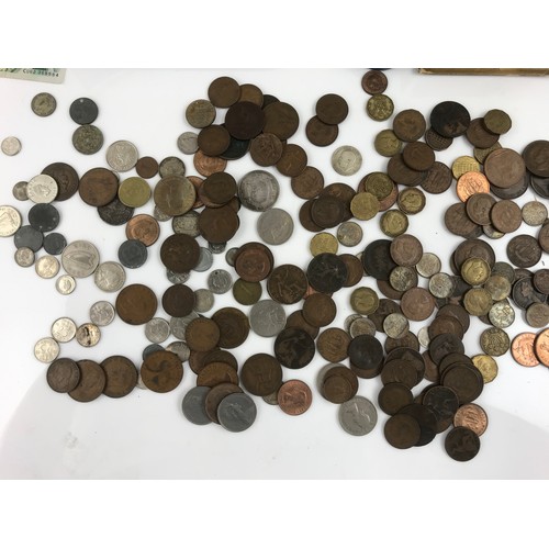 461 - OLD COINS, MOSTLY UK PRE DECIMAL INCLUDING SILVER