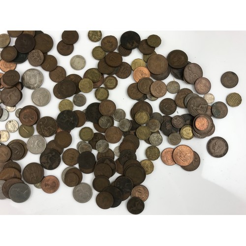 461 - OLD COINS, MOSTLY UK PRE DECIMAL INCLUDING SILVER