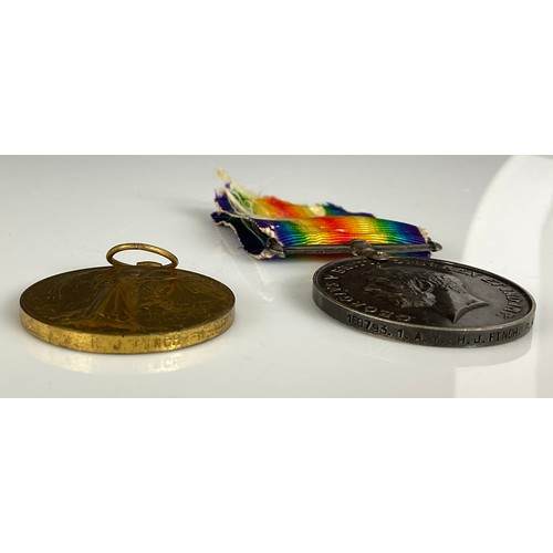 235 - WW1 BRITISH WAR MEDAL AND VICTORY MEDAL NAMED TO 160793 1. A.M.FINCH R.A.F