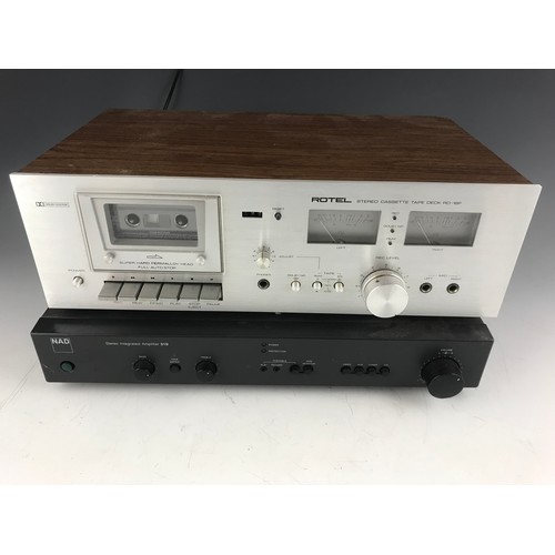 120 - HI FI SEPARATES, NAD 310 STEREO INTEGRATED AMPLIFIER AND A ROTEL RD18F STEREO CASSETTE DECK