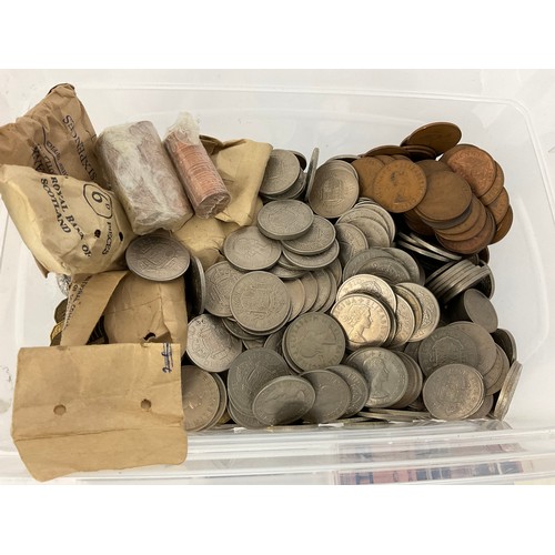 453 - LARGE QTY. PRE DECIMAL COINS AND BANKNOTE