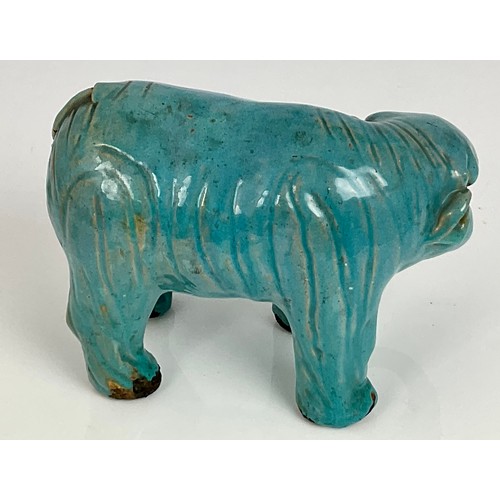 96 - CHINESE STONEWARE ELEPHANT FIGURE, BELIEVED LATE CHING DYNASTY, QUANDON PROVINCE, APPROX. 25 cm