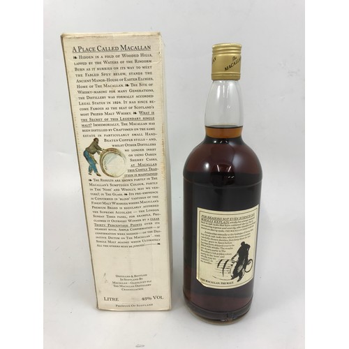 21 - A RARE BOTTLE MacALLAN, 12 YEAR OLD SCOTCH WHISKEY