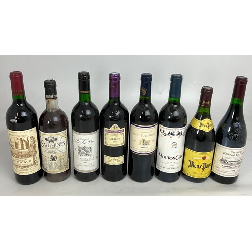 89 - 8 BOTTLES OF MISC. FRENCH RED WINE