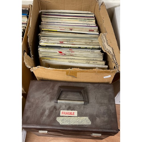 114 - LARGE BOX OF OF MIXED CLASSICAL ALBUMS PLUS A CASE OF CLASSICAL ALBUMS