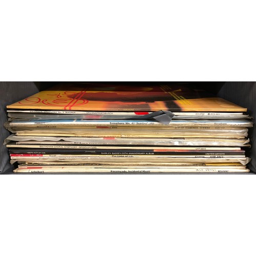 114 - LARGE BOX OF OF MIXED CLASSICAL ALBUMS PLUS A CASE OF CLASSICAL ALBUMS